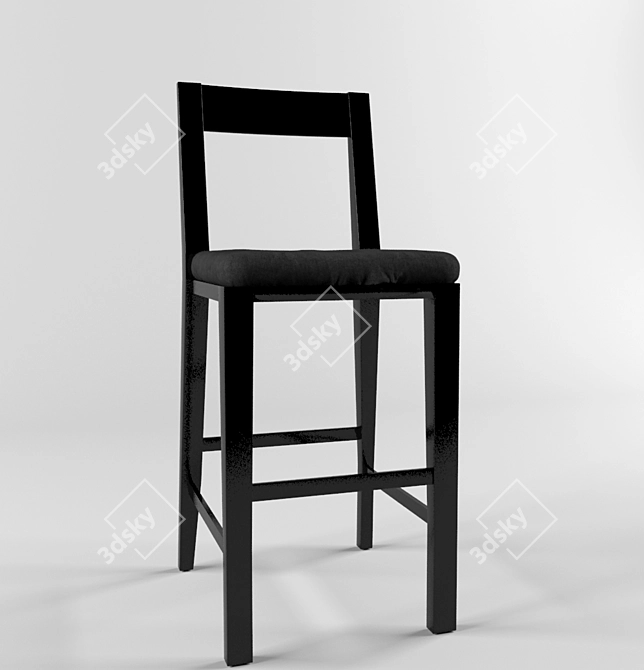 Title: Geometric Folding Bar Stool 3D model image 1