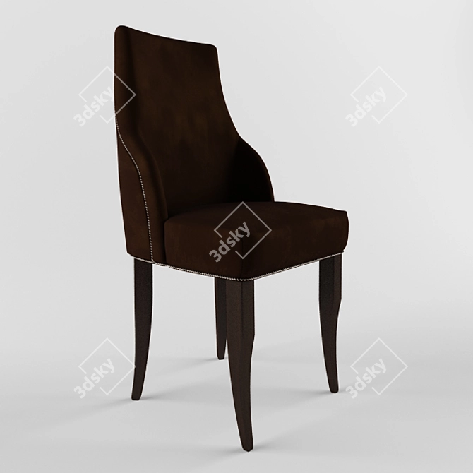 Italian Diva Luxury Side Chair 3D model image 1