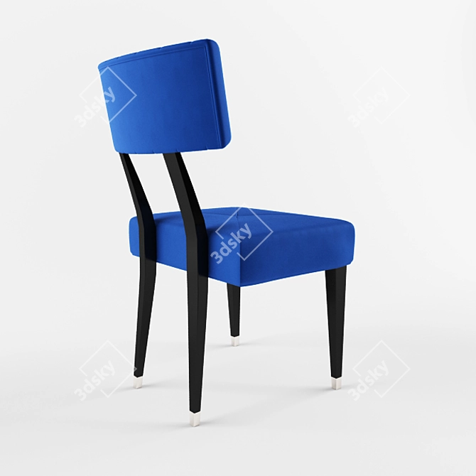 Elegant Fabric Upholstered Chair 3D model image 2