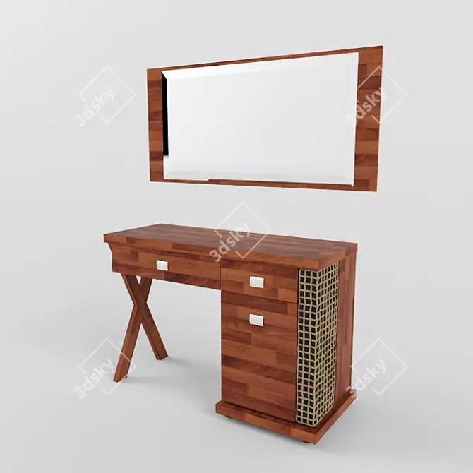 Vinotti Tahiti Dressing Table: Elegant and Functional 3D model image 1