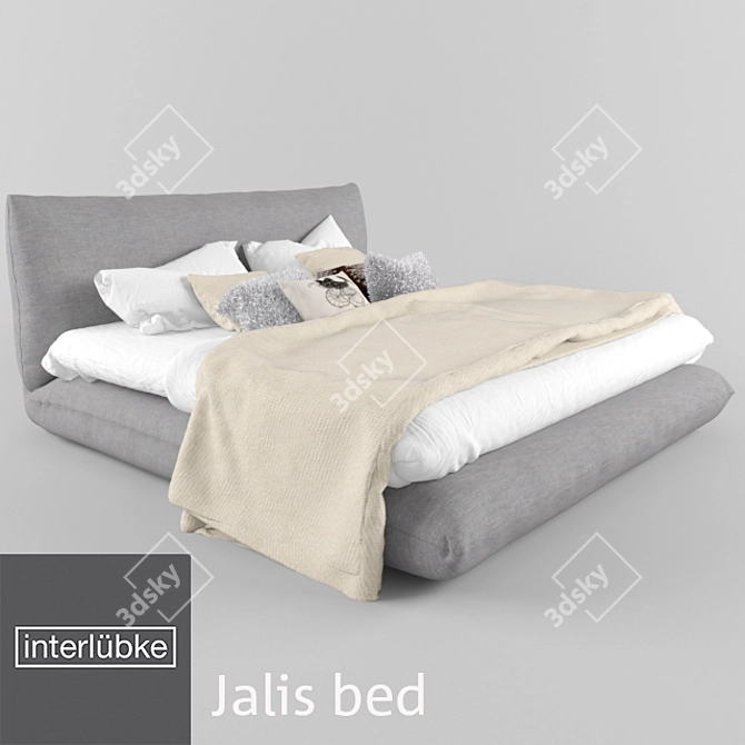 Jalis Bed: Contemporary Elegance and Comfort 3D model image 1