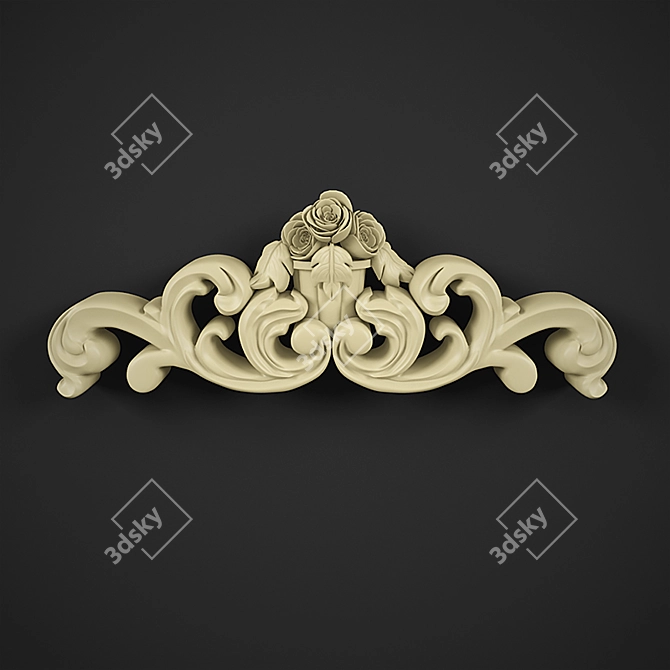 Elegant Stucco Design Element 3D model image 1