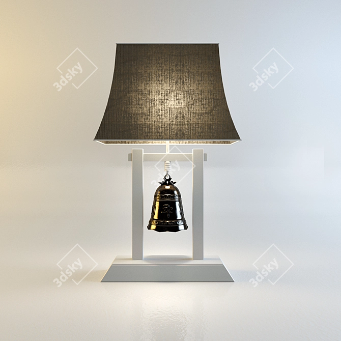 Elegant Chinese Table Lamp 3D model image 1