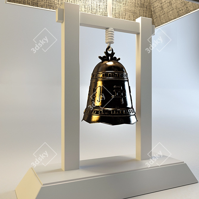 Elegant Chinese Table Lamp 3D model image 2