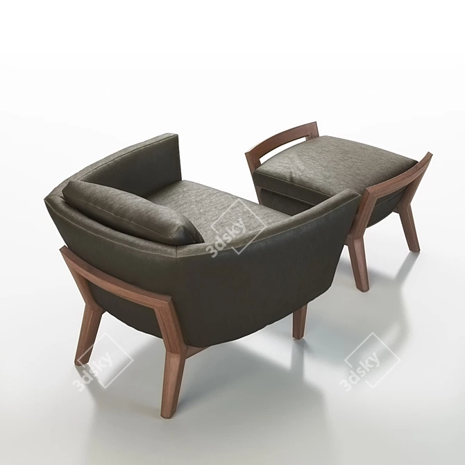 Breezy Comfort: Bright Group Aaron Lounge 3D model image 2