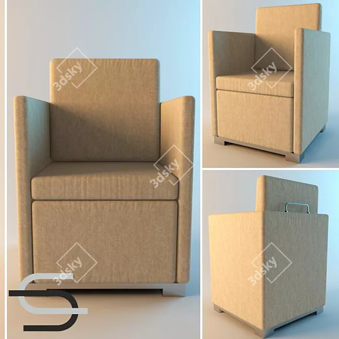 Sillon 105: Stylish Comfort for Home 3D model image 1