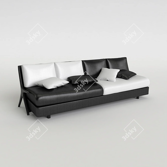 Divan Cerotti - Leather Sofa 3D model image 1