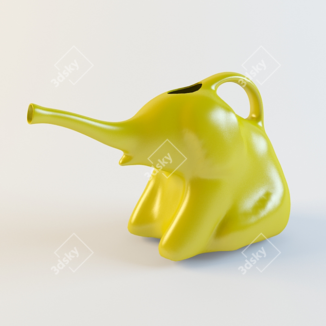 Elephant Watering Can 3D model image 1