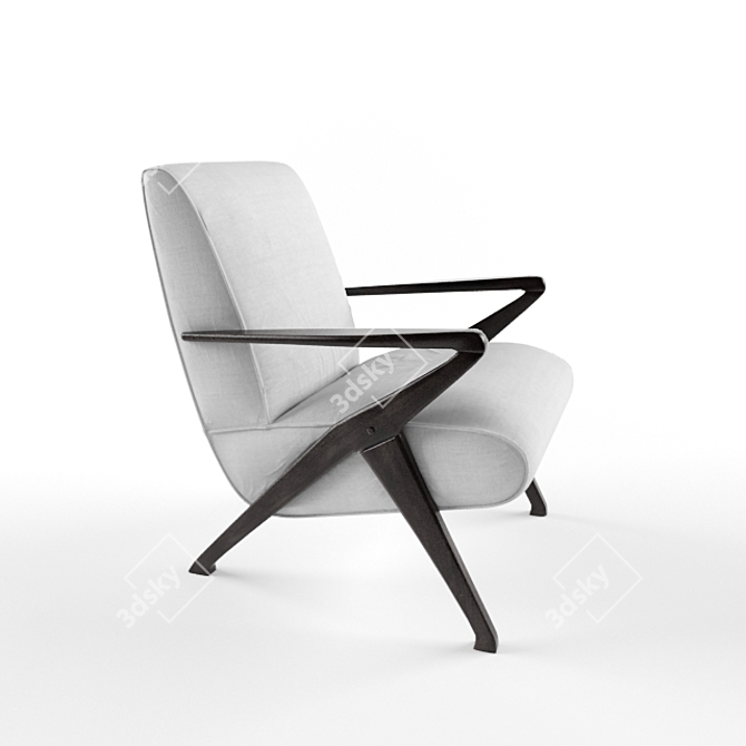 Italian Lounge Chairs: Contemporary Elegance 3D model image 1