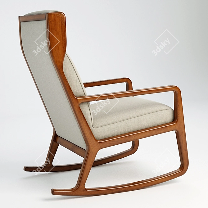 HARTWELL Rocking Chair: Comfortable, Stylish, and Elegant 3D model image 2