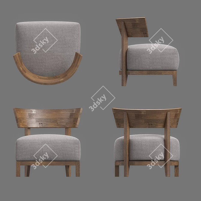 Flexform Thomas Armchair: 3dsmax & Vray Scene 3D model image 3