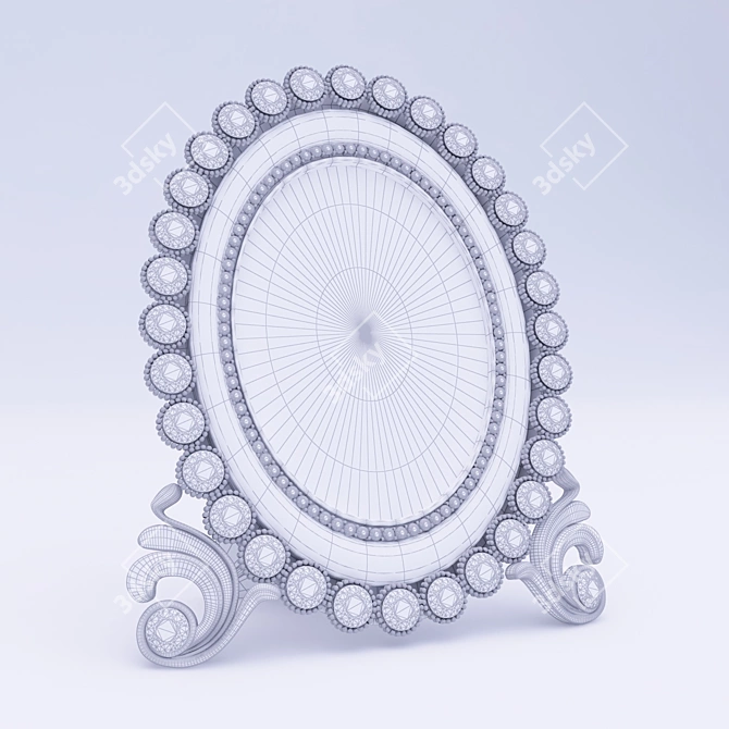 Elegant Crystal Photo Frame 3D model image 2