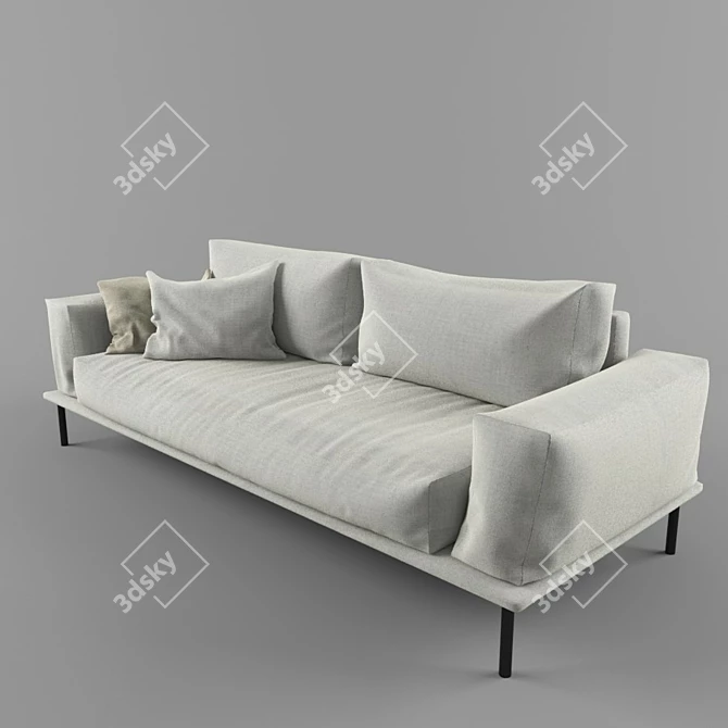 Modern Comfort Sofa by Mauro Lipparini 3D model image 1