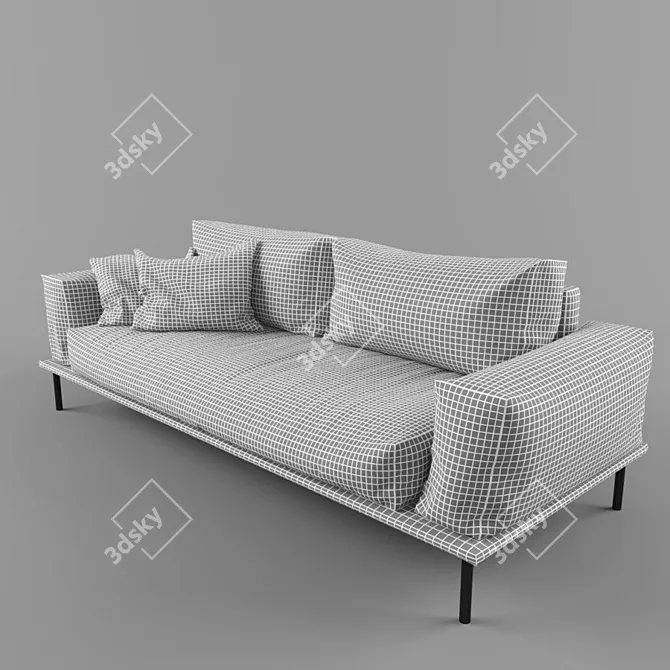 Modern Comfort Sofa by Mauro Lipparini 3D model image 2