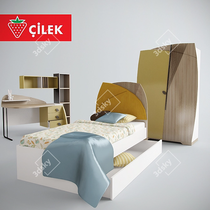 Title: Cilec NewJoy VIP Kids' Furniture Set 3D model image 1