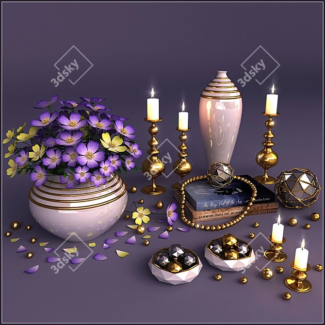 Artistic Decor Set 3D model image 1