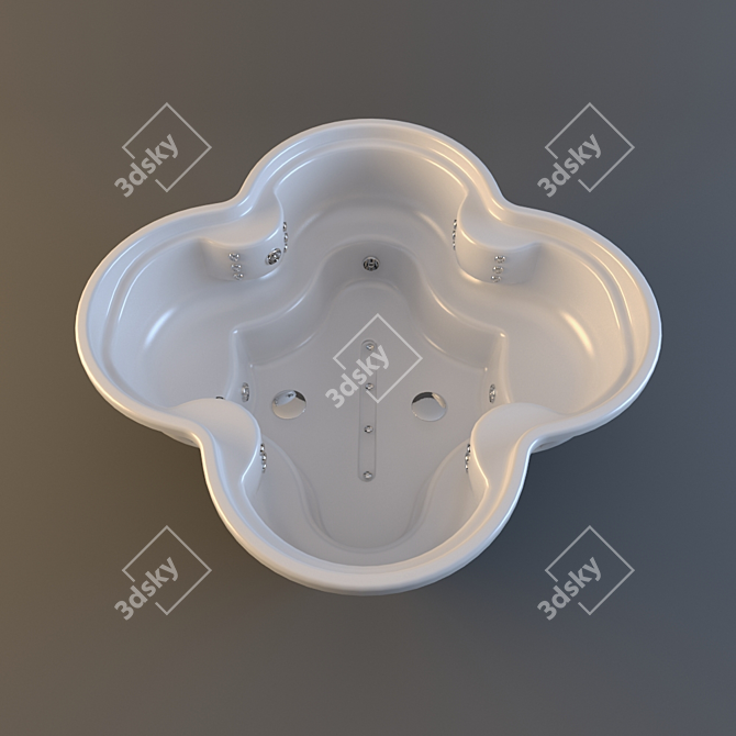 Luxury Four-Person Jacuzzi 3D model image 1