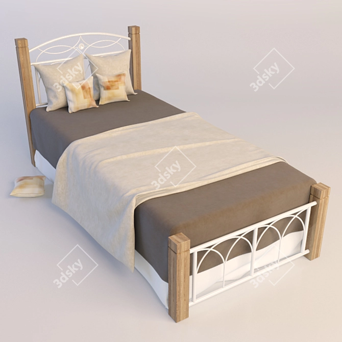 Miranda Nursery Bed - Customizable Size & Photo-Based Design 3D model image 1