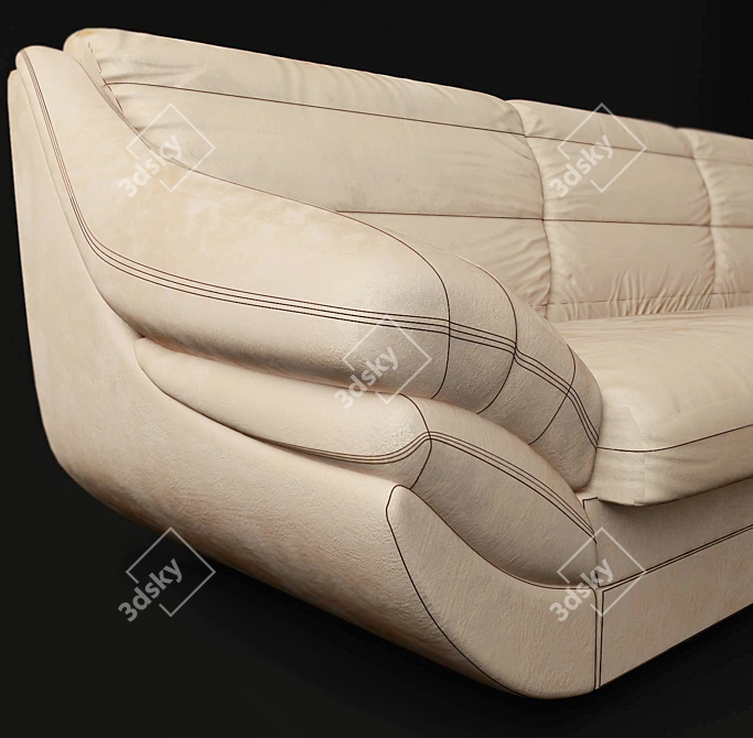 Trendy Miami Sofa: Stunning Textured Design! 3D model image 2