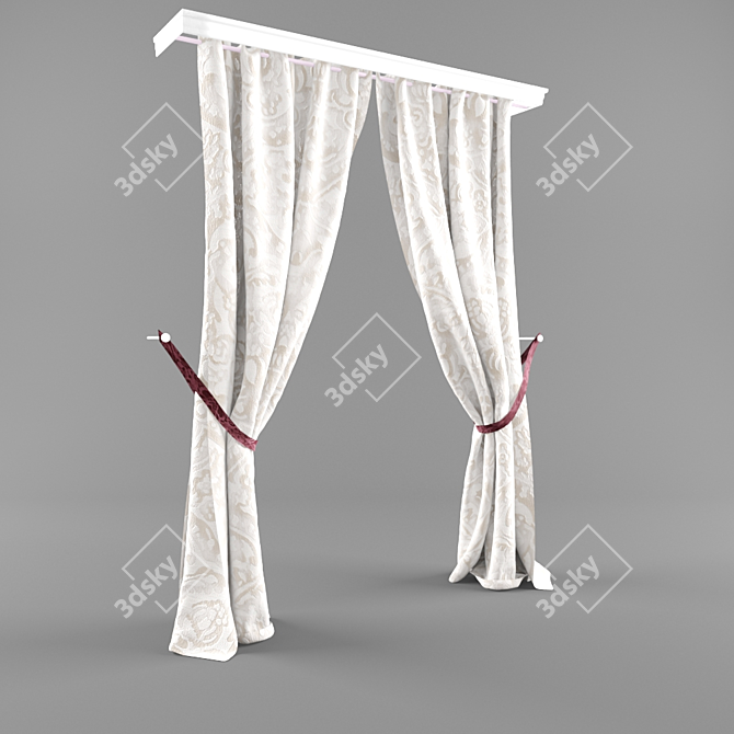 Elegant Garter Blind 3D model image 1