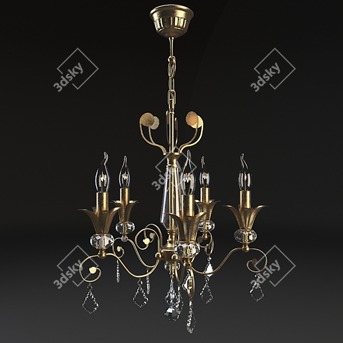 Authentic EUROSVET 3395 Pendant Light 3D model image 1