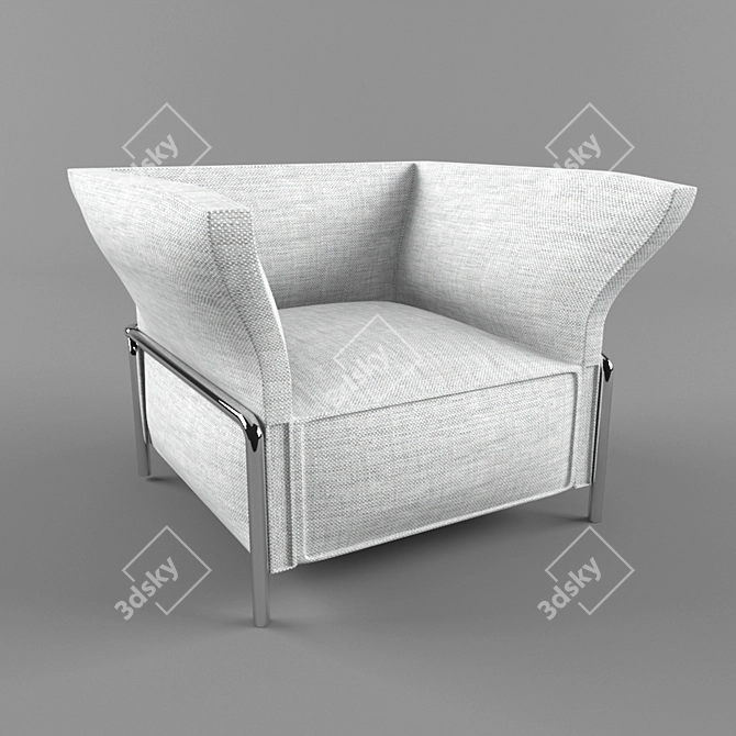 Minimalist Wheelchair: 600x600mm 3D model image 1