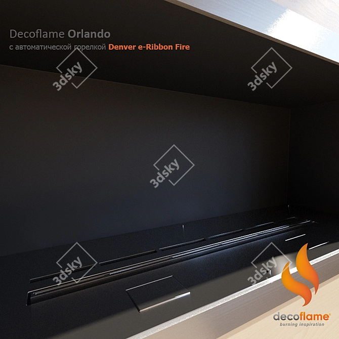 Decoflame Orlando Biofireplace: Stylish & Efficient 3D model image 2