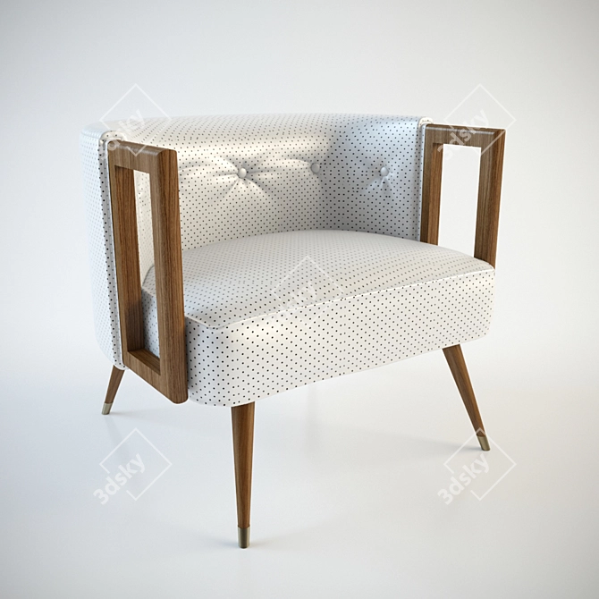 Danish Armchair Pair 3D model image 1