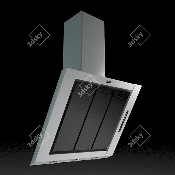 Stylish Glass Extractor Hood 3D model image 1