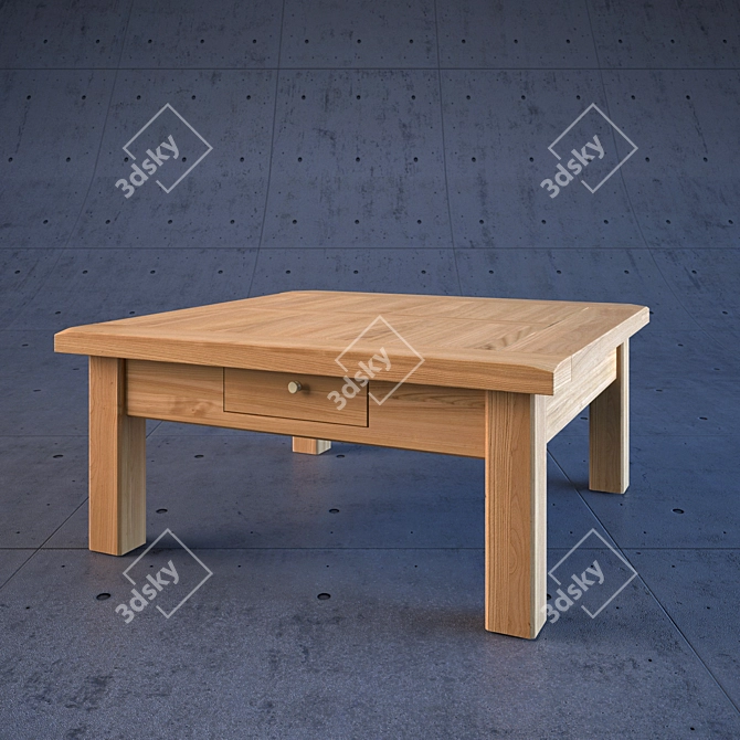 Modern Rectangular Coffee Table 3D model image 1