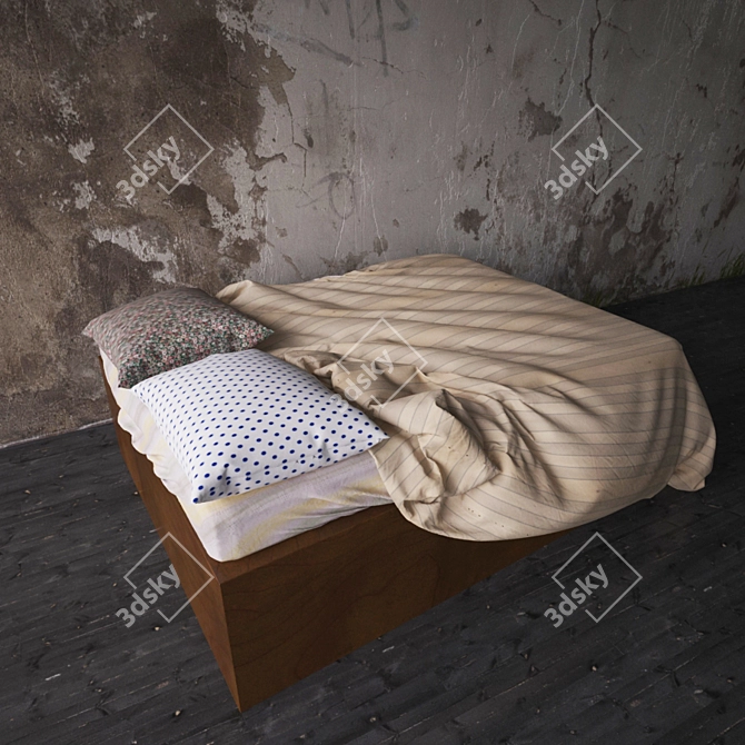 Dreamy Slumber Bed 3D model image 3