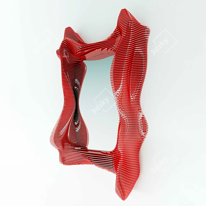 Sleek Reflective Mirror 3D model image 3