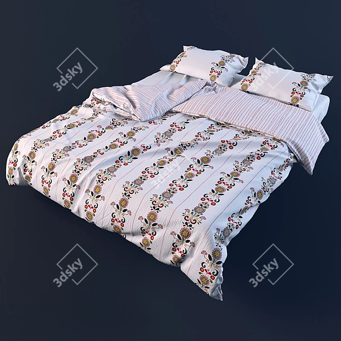 Flower Power Duvet Set 3D model image 2