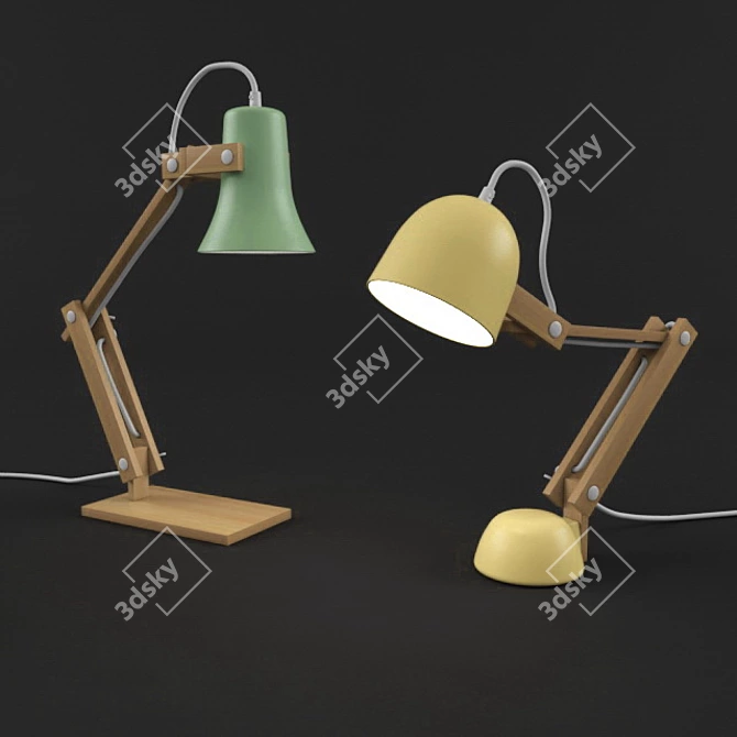 Sleek Modern Table Lamp 3D model image 1