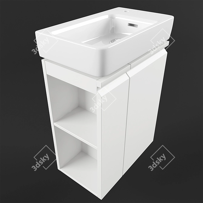 Laufen PRO 8300: Sink with Cabinet 3D model image 1