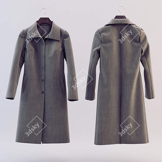 Eldorado Coat-1: Luxurious Warmth 3D model image 1