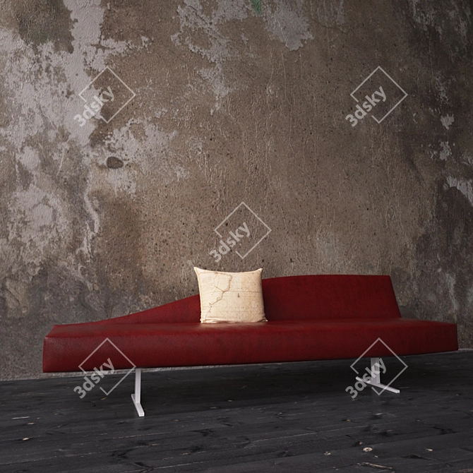 Elegant Modern Sofa 3D model image 1