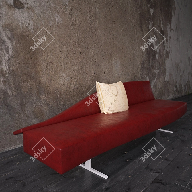 Elegant Modern Sofa 3D model image 2