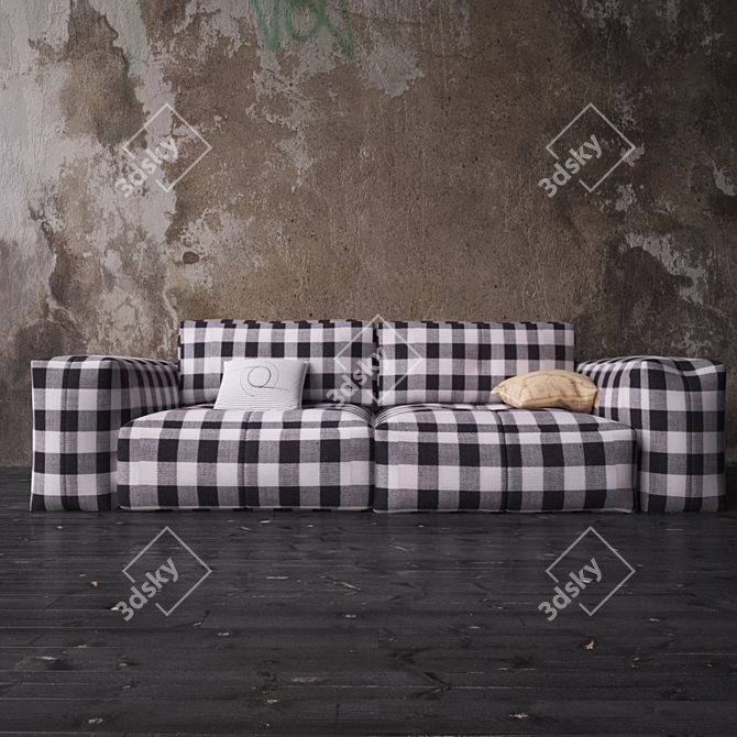 Modern 3D Sofa Model 3D model image 1