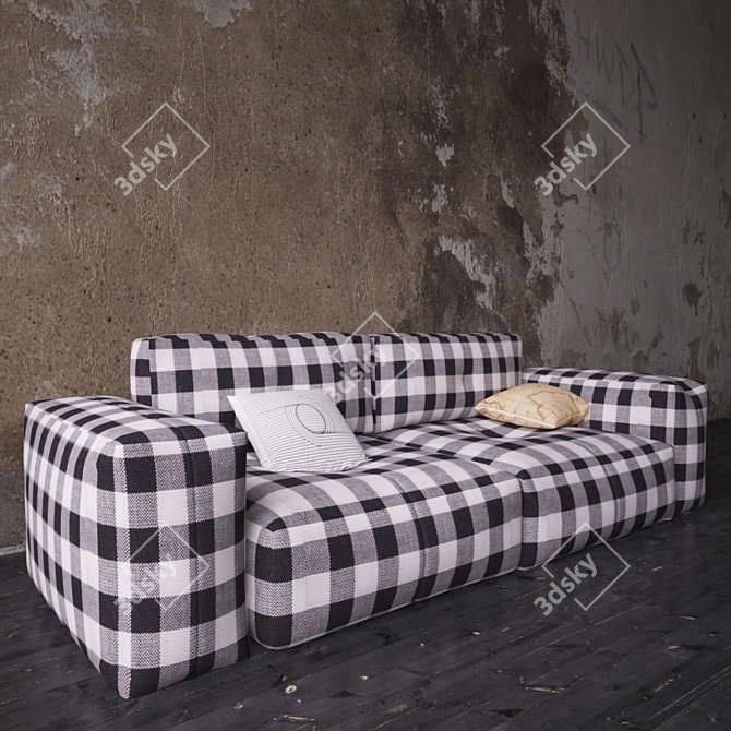 Modern 3D Sofa Model 3D model image 2