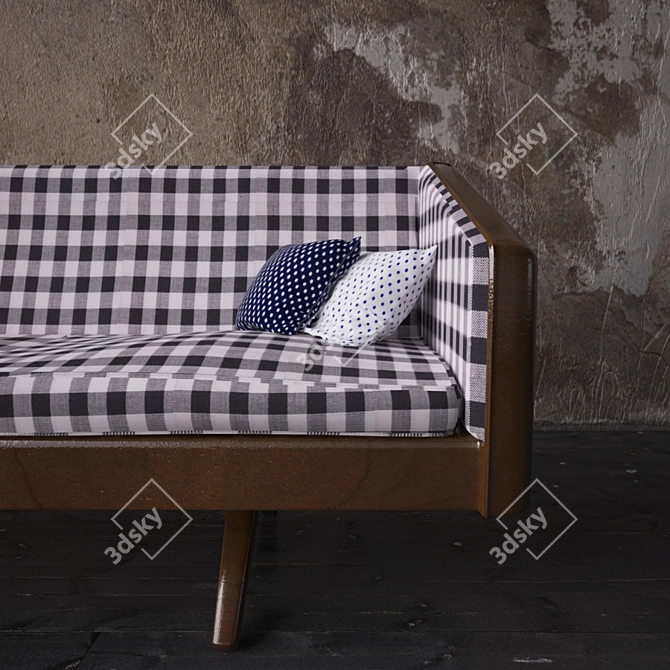 Stylish Modular Sofa Set 3D model image 2