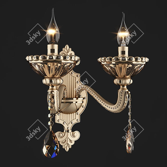 Osgona Alzata Art Crystal Wall Sconce 3D model image 2