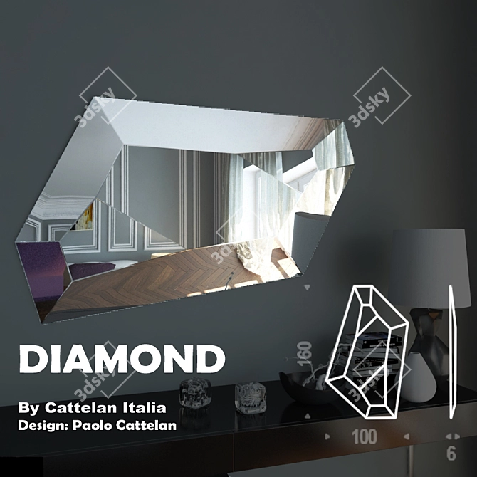 Timeless Elegance: Cattelan Italia DIAMOND 3D model image 1