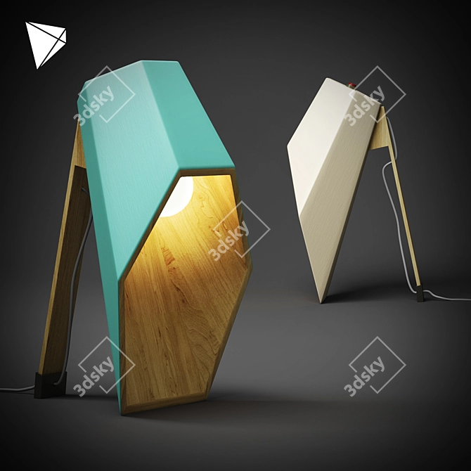 Elegant Wooden Lamp: Woodspot 3D model image 1