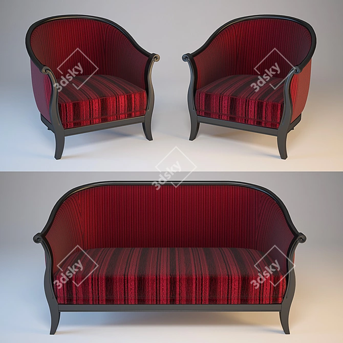 Elegant Mobilsedia Duchessa Sofa 3D model image 1