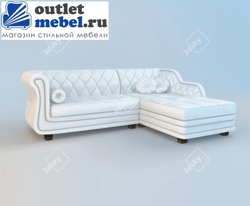 Neoclassic Sofa Set 3D model image 1