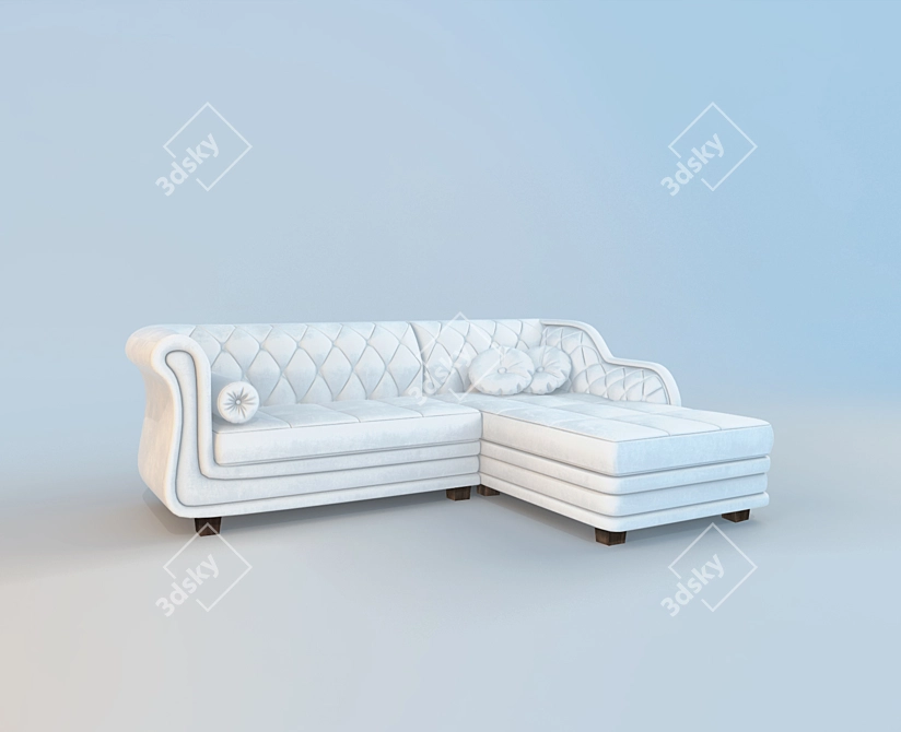 Neoclassic Sofa Set 3D model image 2