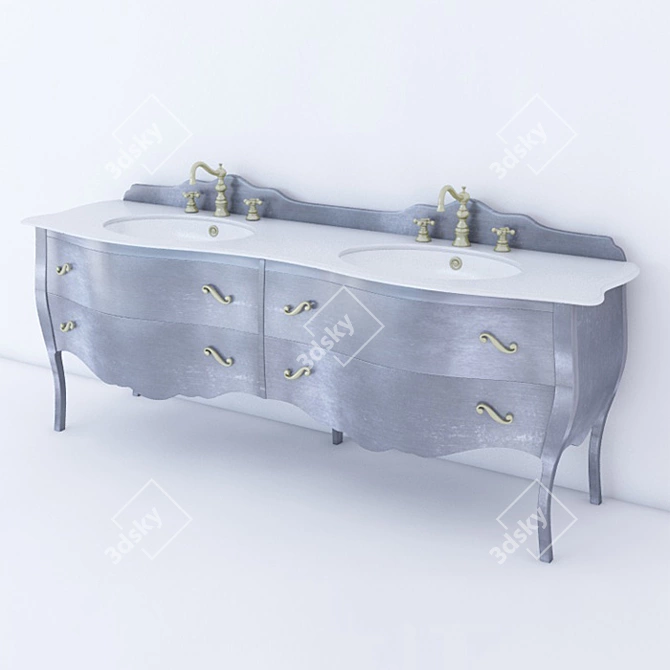 Gaia Silver & Gold Sink 3D model image 1