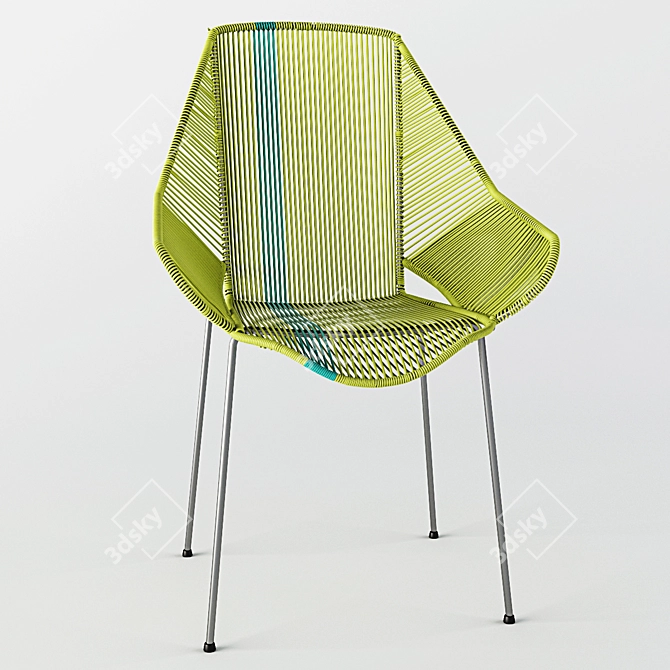 Mojito Green Knitted Chair 3D model image 3