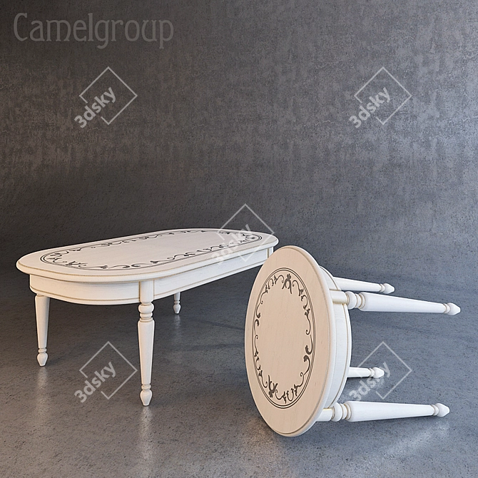 Camelgroup Siena Day Ivory: Coffee and Console Tables 3D model image 1